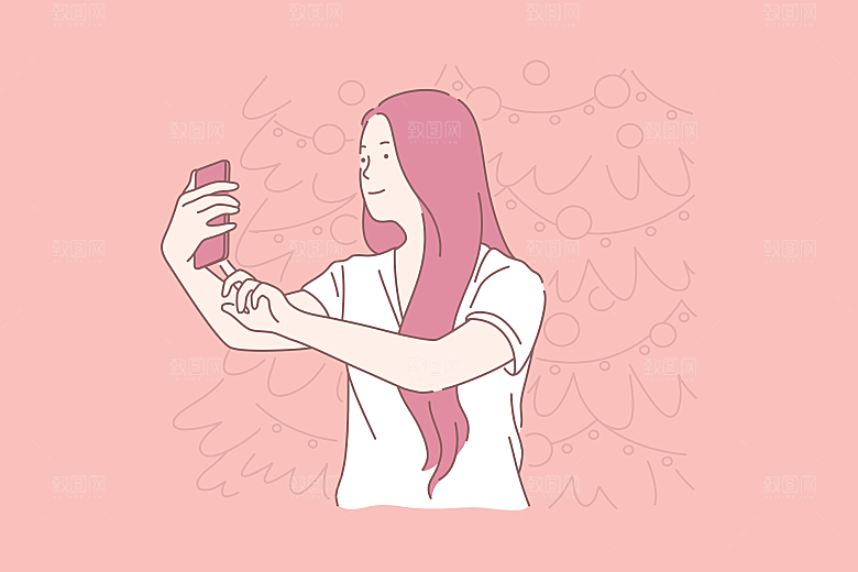 简笔画卡通人物插画