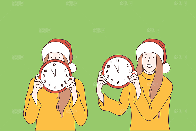 简笔画人物卡通插画