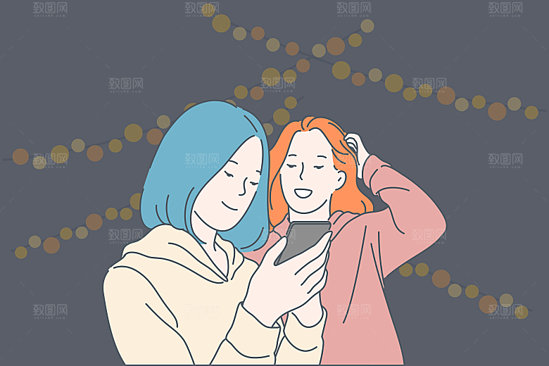 简笔画卡通人物插画 (392)