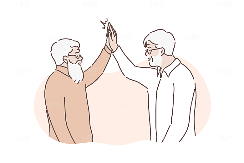 简笔画人物卡通插画