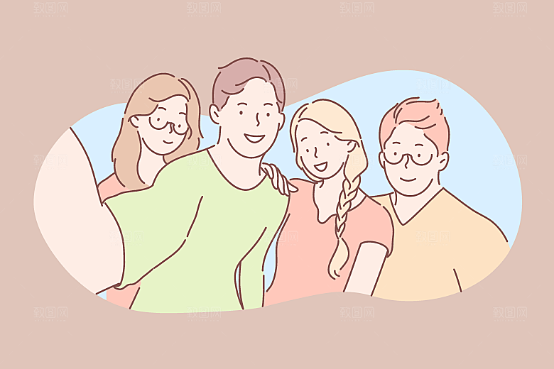 简笔画卡通人物插画