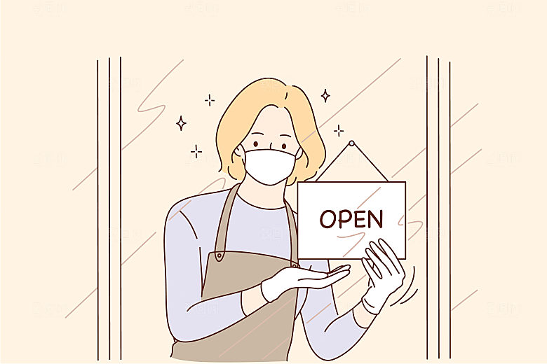 简笔画人物卡通插画