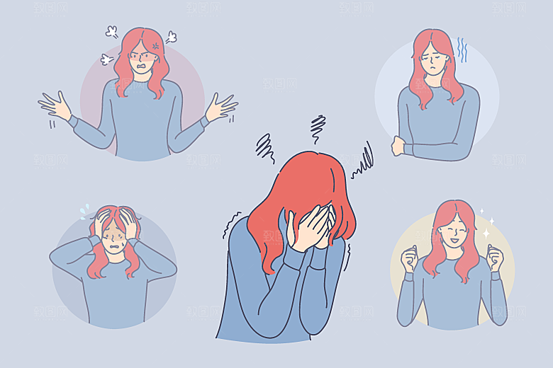 简笔画卡通人物插画