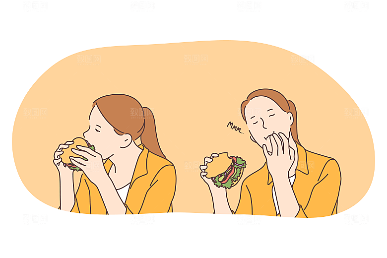 简笔画卡通人物插画