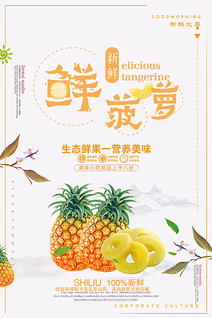 菠萝宣传海报设计