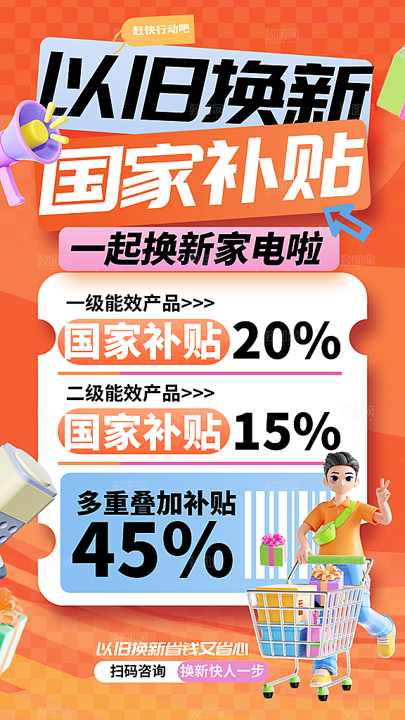 电商会员活动宠粉福利集赞积分国补抽奖海报