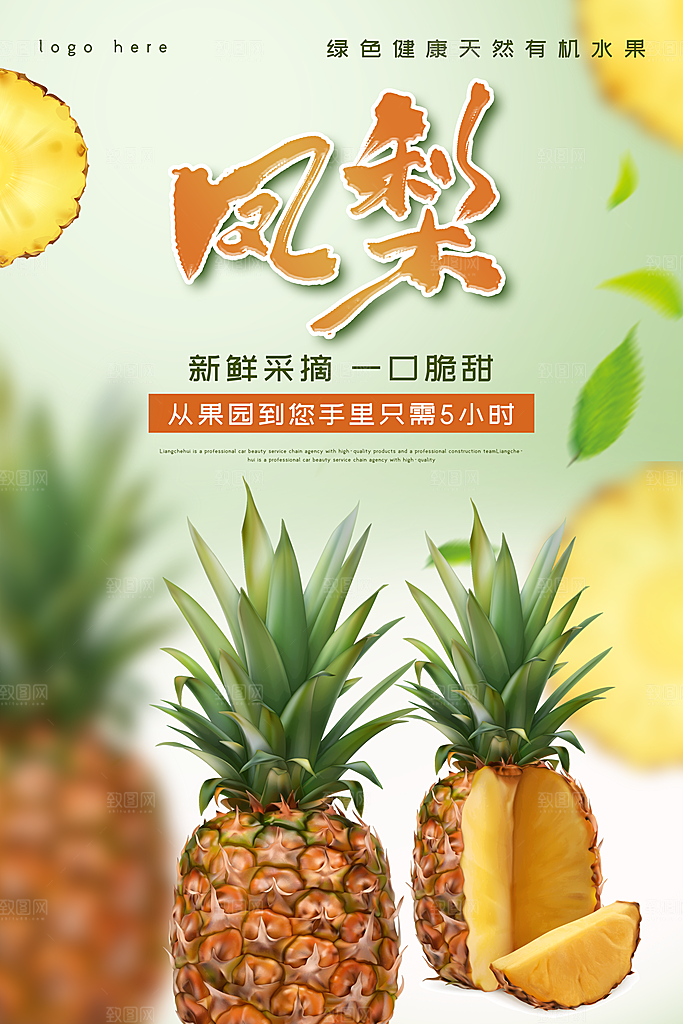 凤梨宣传海报设计素材