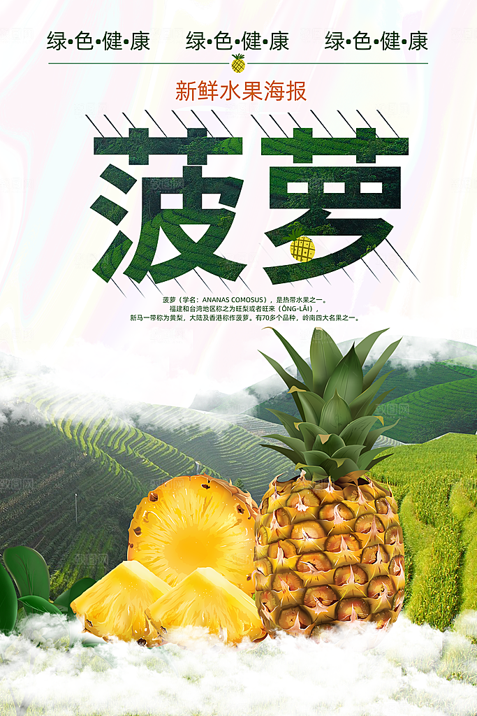 菠萝宣传海报设计素材