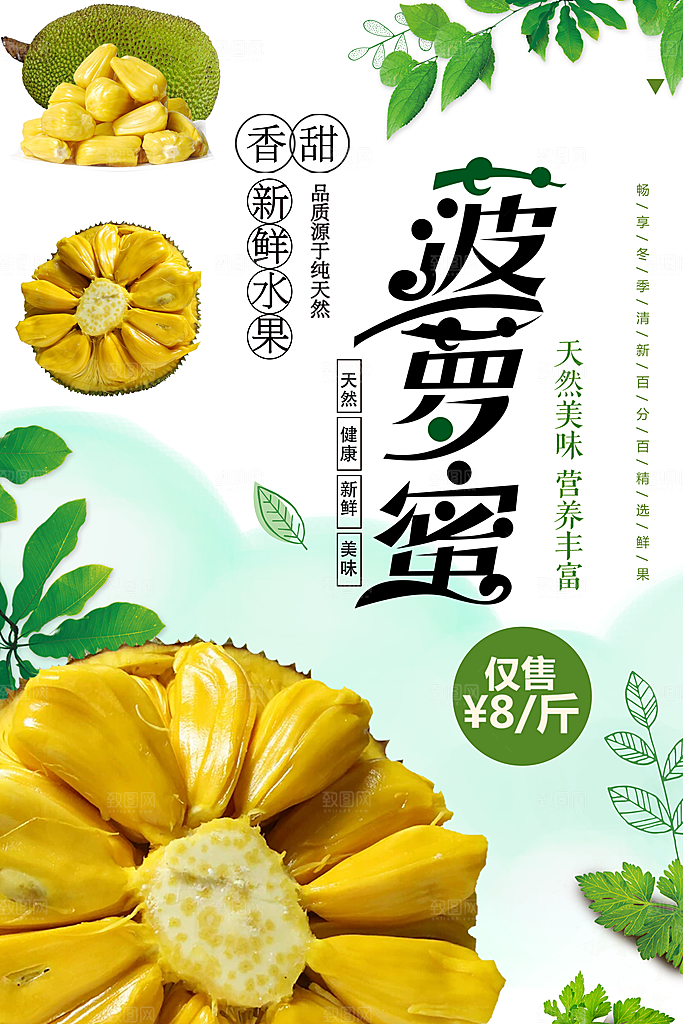 菠萝蜜宣传海报展板设计