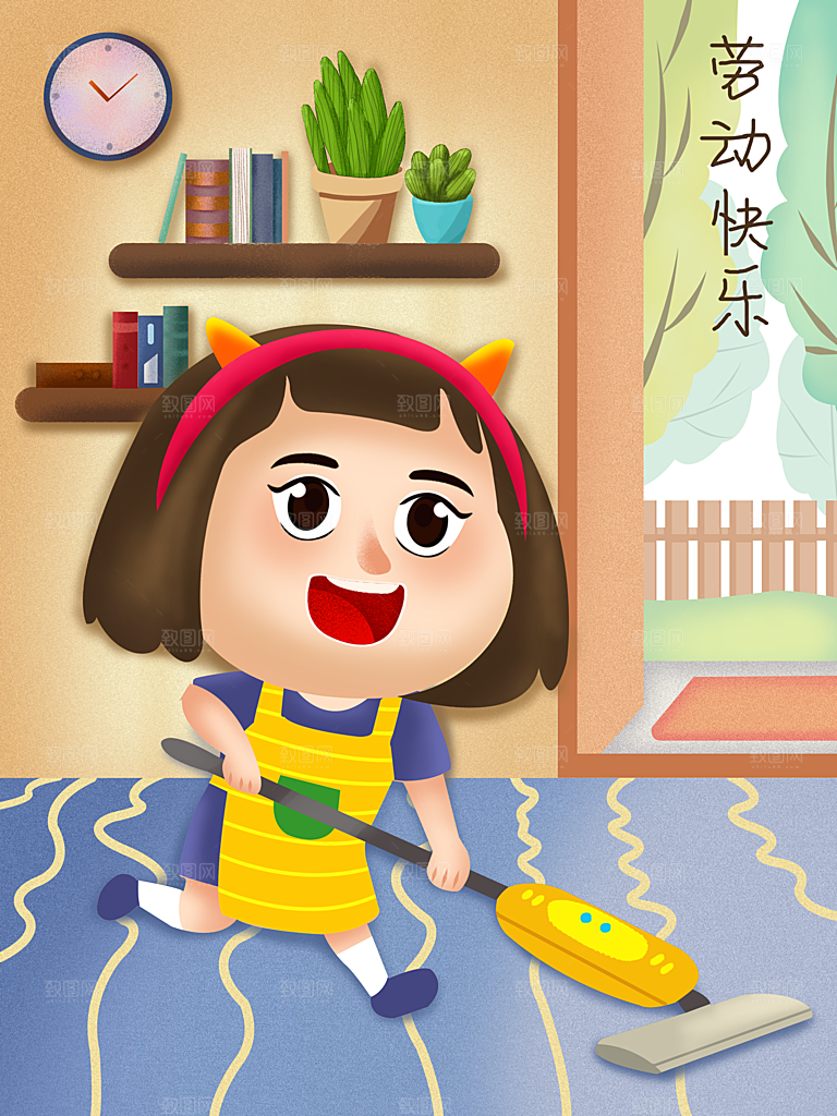 五一国际劳动节手绘