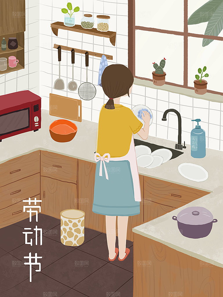 五一国际劳动节手绘