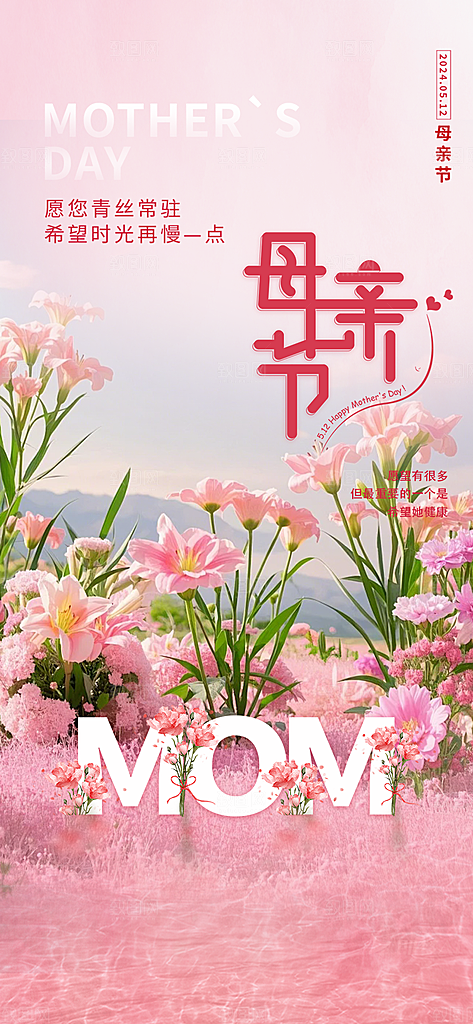 美丽感恩母亲节宣传海报