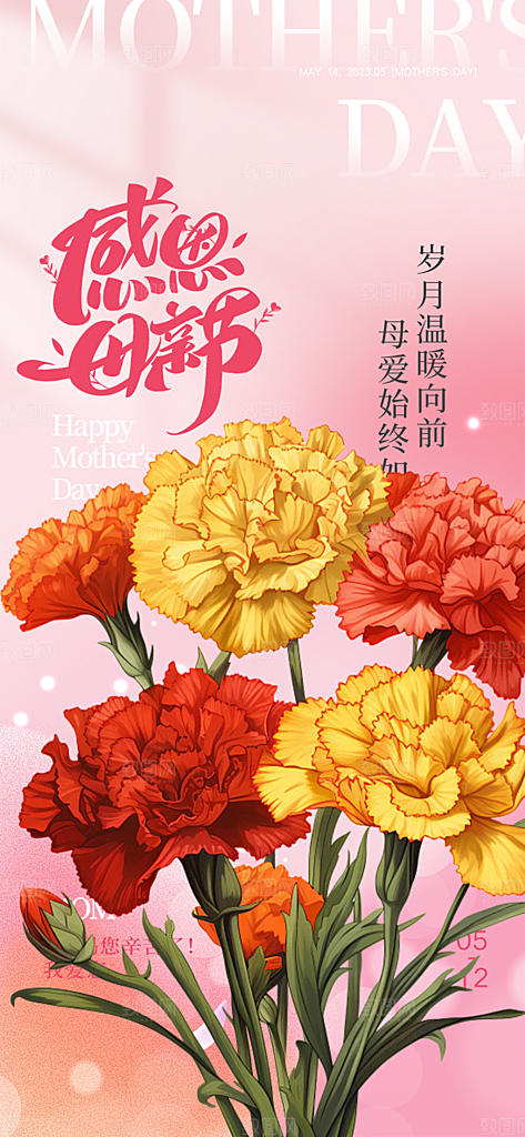 美丽感恩母亲节活动宣传海报
