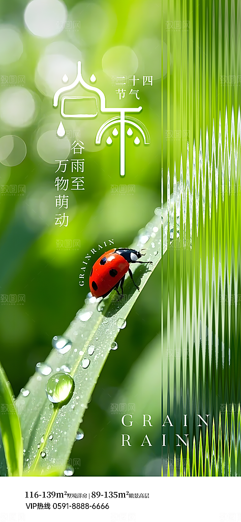 二十四节气谷雨海报