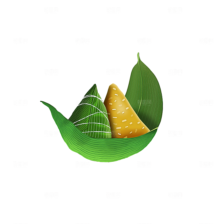 卡通手绘端午节免扣元素