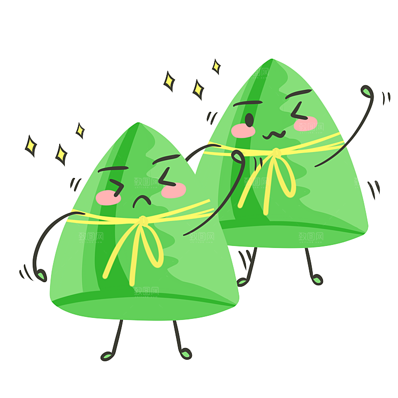 简约大气卡通手绘端午节PNG元素