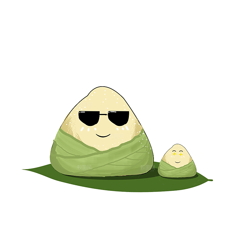 简约大气卡通手绘端午节PNG元素