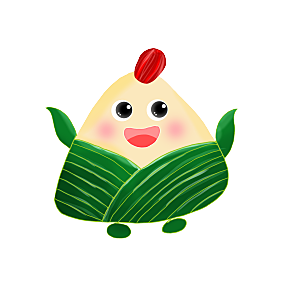 卡通手绘端午节免扣元素