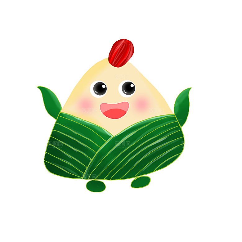 卡通手绘端午节免扣元素