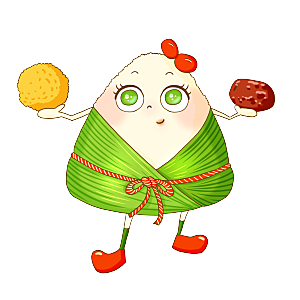 卡通手绘端午节免扣元素