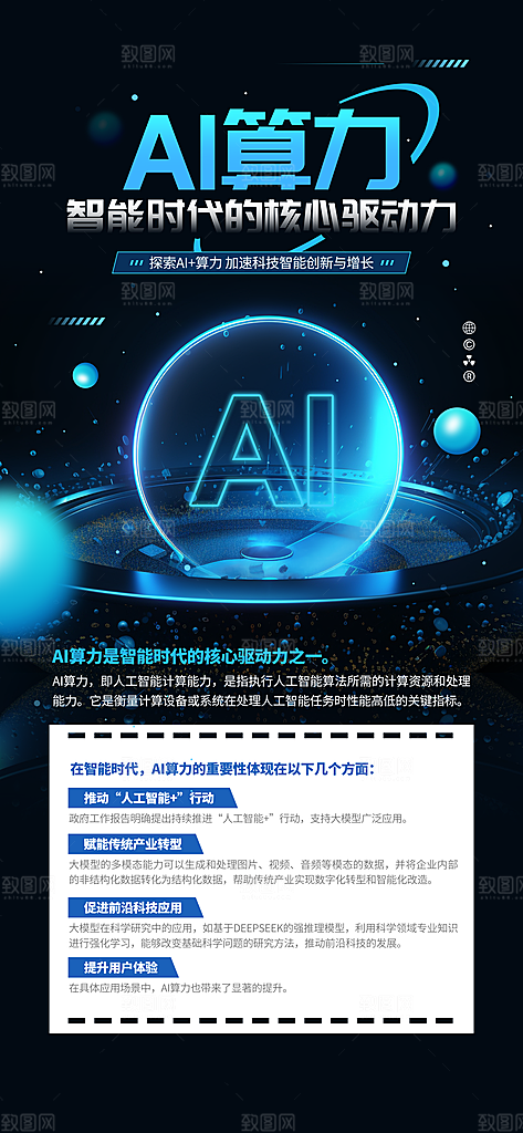 AI人工智能助手工具科技邀请函峰会海报
