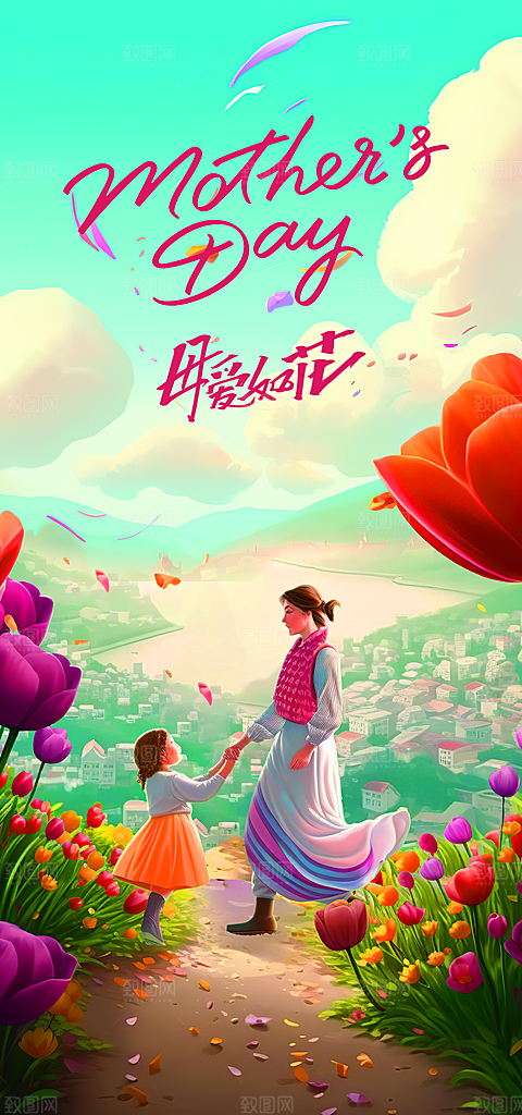 创意温馨母亲节海报