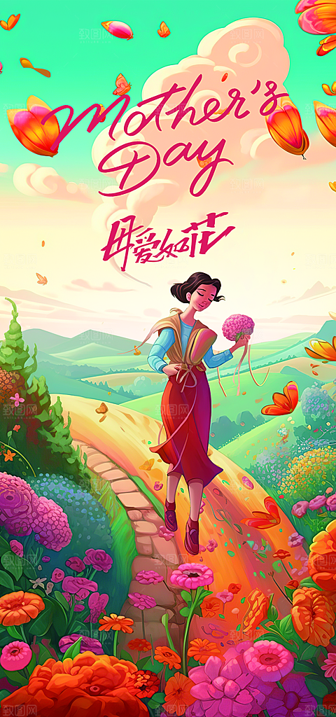 创意温馨母亲节海报
