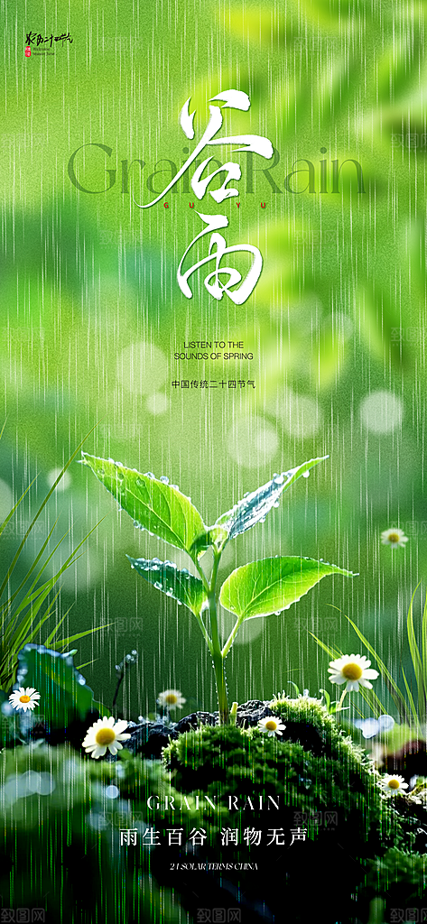 谷雨节气节日海报