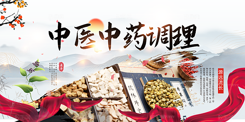 中药宣传展板设计素材