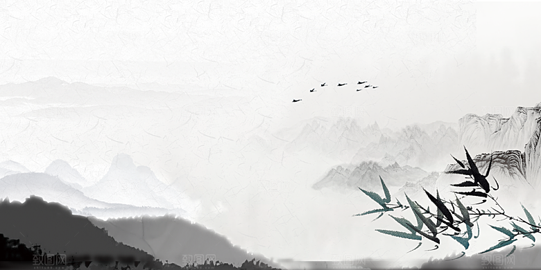 中式杠古风水墨古典中国风背景图