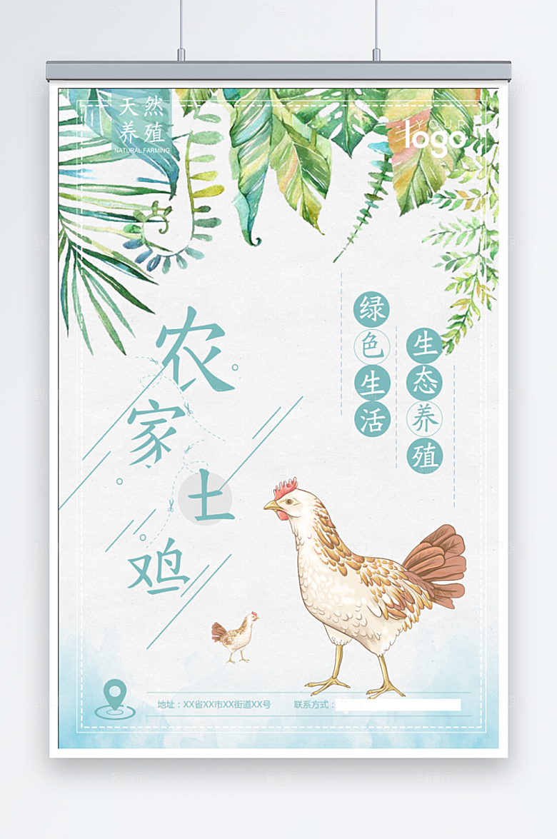 农家土鸡宣传海报