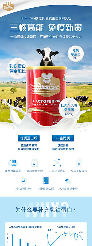 简约大气奶粉活动宣传长图