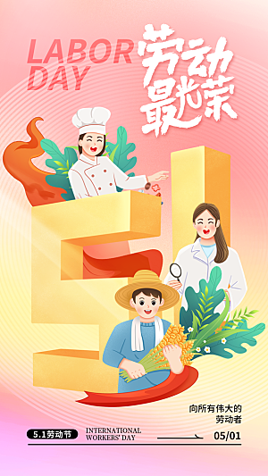 五一国际劳动节海报