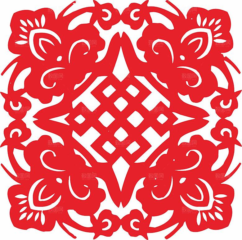 结婚窗花贴纸喜字矢量图CDR