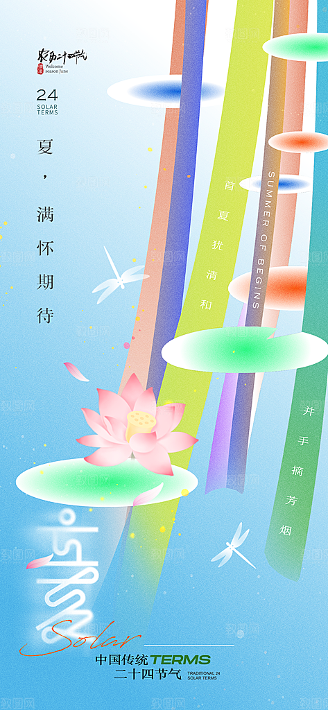 立夏二十四节气海报