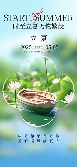立夏二十四节气海报