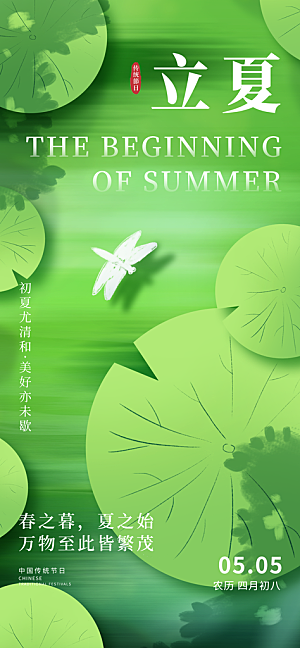立夏二十四节气海报