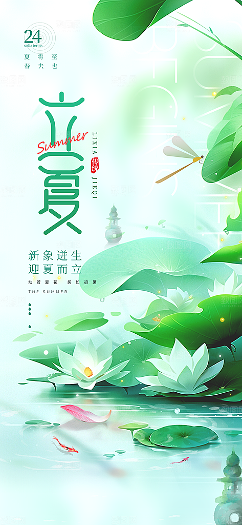二十四节气立夏海报