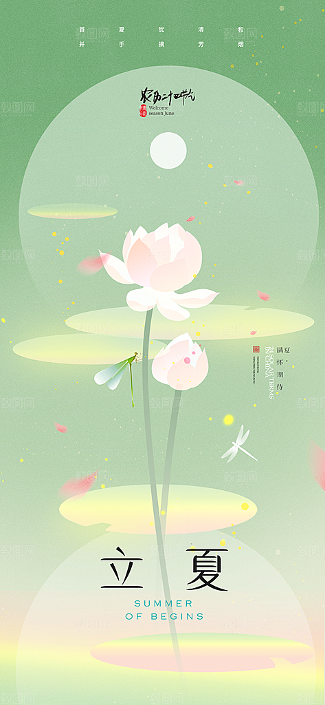 二十四节气立夏海报