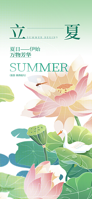 立夏二十四节气海报