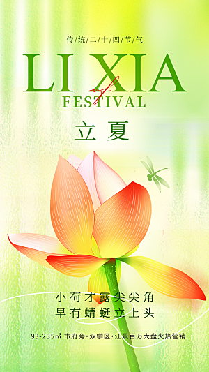 立夏二十四节气海报