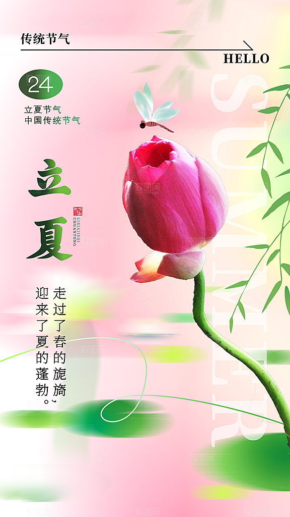 二十四节气立夏海报