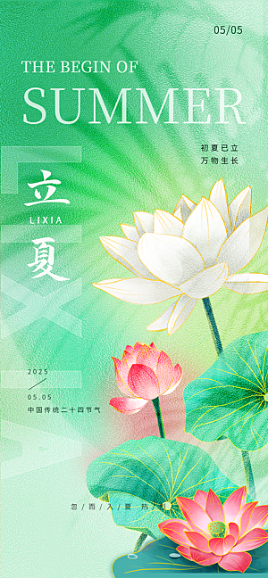 二十四节气立夏海报