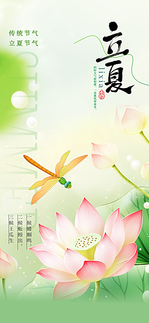 二十四节气立夏海报