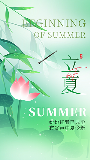 立夏二十四节气海报