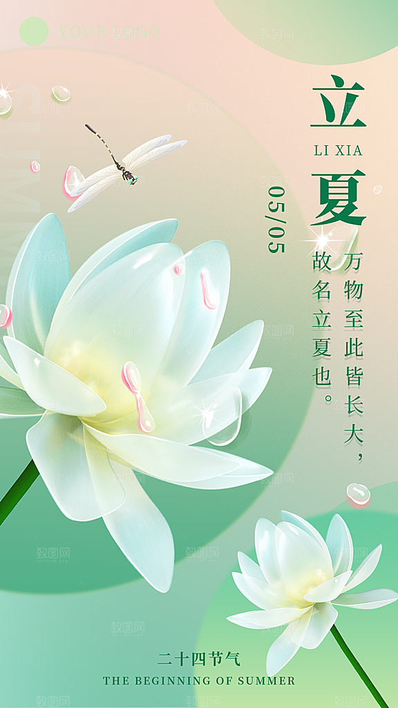 立夏二十四节气海报