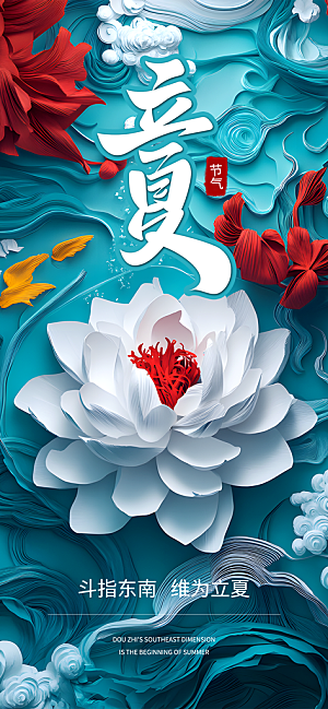 立夏二十四节气海报