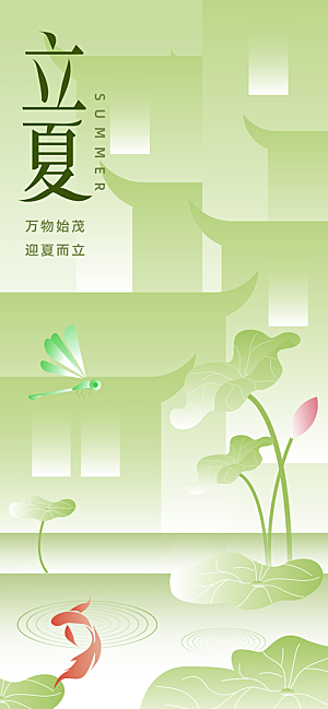 立夏二十四节气海报