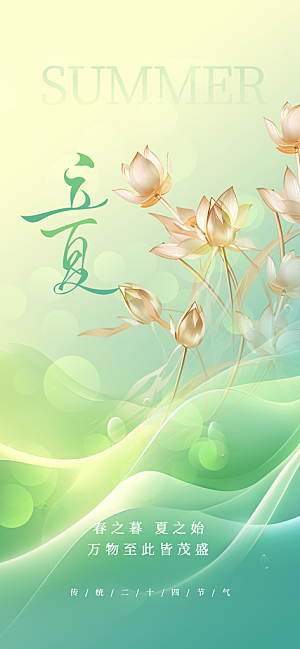 立夏二十四节气海报