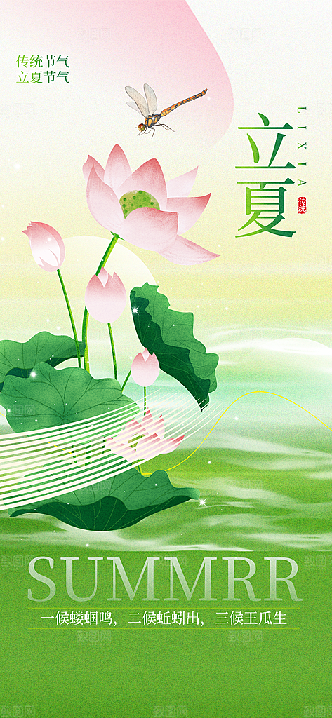 二十四节气立夏海报
